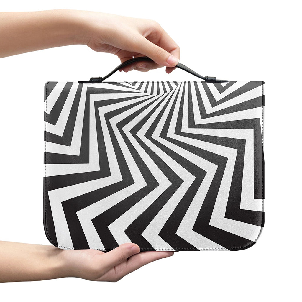 Angular Swirl Motion Illusion Print Leather Bible Cover