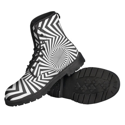 Angular Swirl Motion Illusion Print Backpack