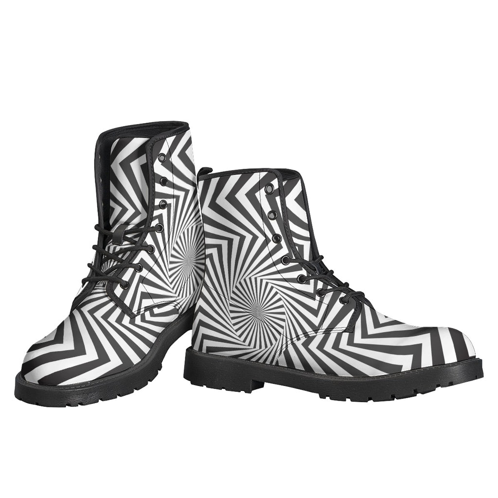 Angular Swirl Motion Illusion Print Backpack