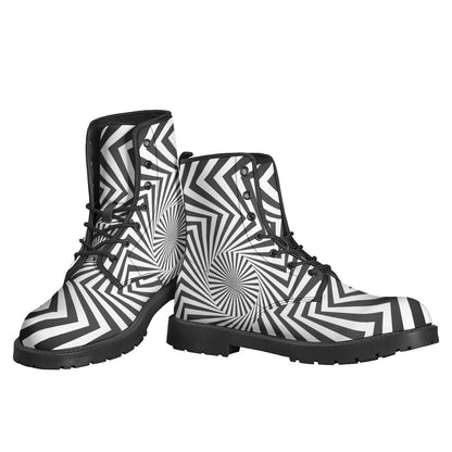 Angular Swirl Motion Illusion Print Backpack