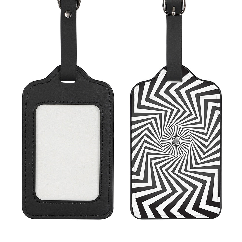 Angular Swirl Motion Illusion Print Luggage Tag