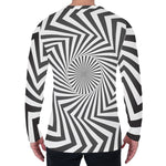 Angular Swirl Motion Illusion Print Men's Long Sleeve T-Shirt