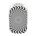 Angular Swirl Motion Illusion Print Mesh Laundry Hamper