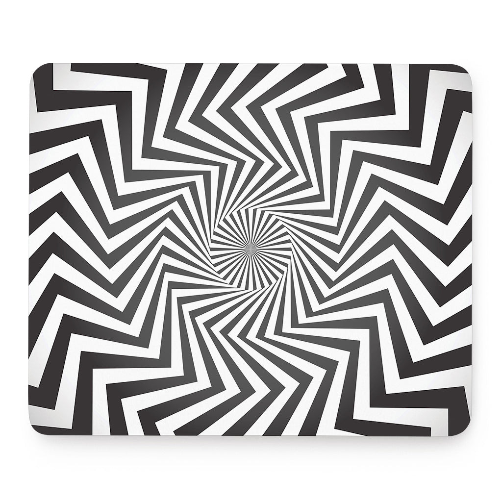 Angular Swirl Motion Illusion Print Mouse Pad