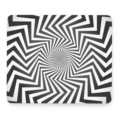 Angular Swirl Motion Illusion Print Mouse Pad