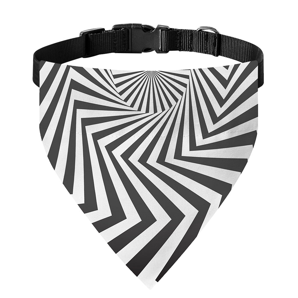 Angular Swirl Motion Illusion Print Over The Collar Dog Bandana