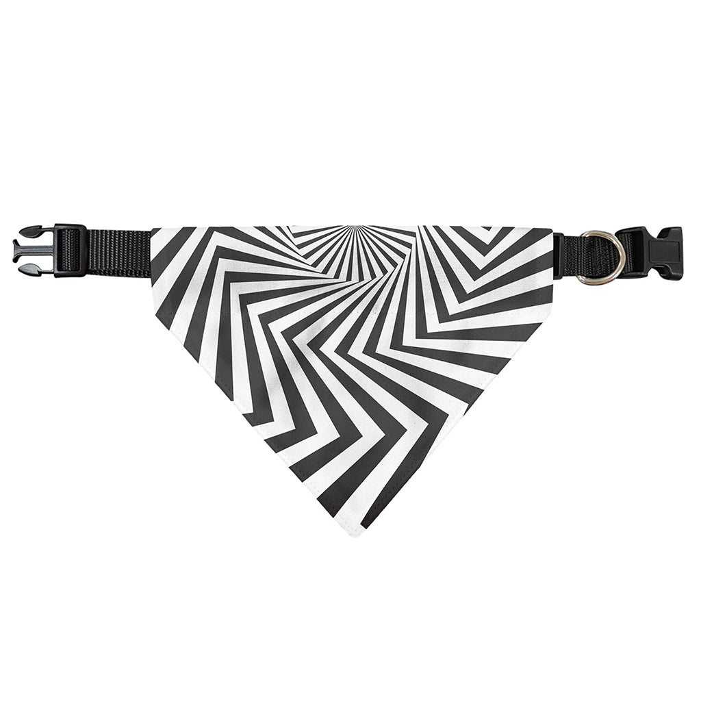 Angular Swirl Motion Illusion Print Over The Collar Dog Bandana