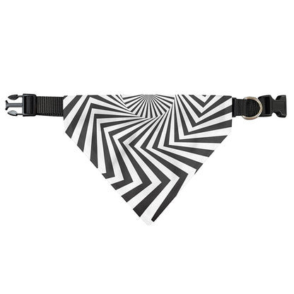 Angular Swirl Motion Illusion Print Over The Collar Dog Bandana
