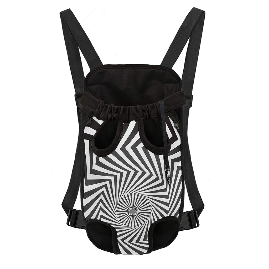 Angular Swirl Motion Illusion Print Pet Carrier Backpack