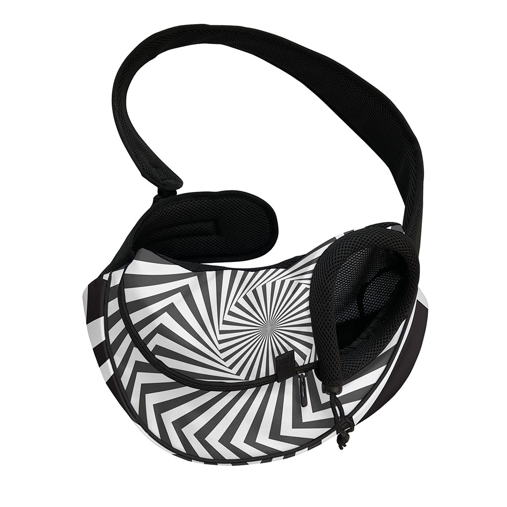 Angular Swirl Motion Illusion Print Pet Sling Carrier