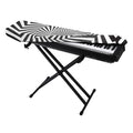 Angular Swirl Motion Illusion Print Piano Keyboard Cover