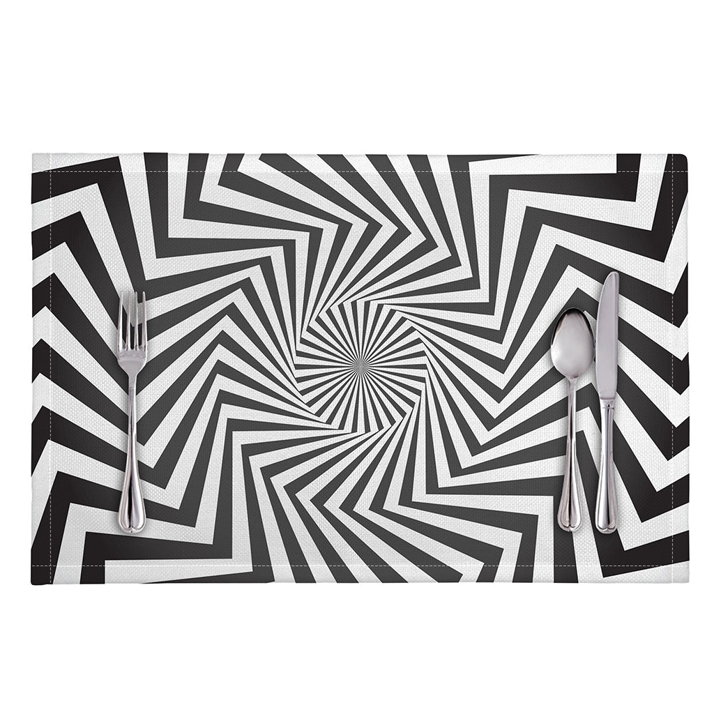 Angular Swirl Motion Illusion Print Placemat