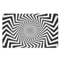 Angular Swirl Motion Illusion Print Polyester Doormat