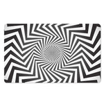 Angular Swirl Motion Illusion Print Polyester Doormat