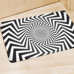 Angular Swirl Motion Illusion Print Polyester Doormat