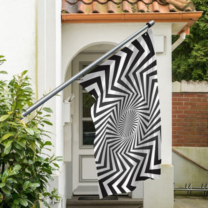Angular Swirl Motion Illusion Print Polyester Flag