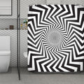 Angular Swirl Motion Illusion Print Polyester Shower Curtain