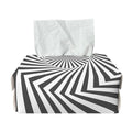 Angular Swirl Motion Illusion Print Rectangle Tissue Box Cover