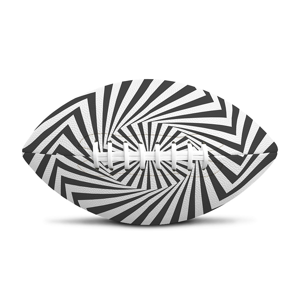 Angular Swirl Motion Illusion Print Rugby Ball