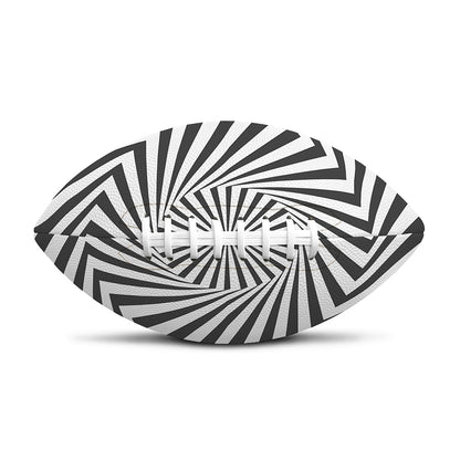 Angular Swirl Motion Illusion Print Rugby Ball