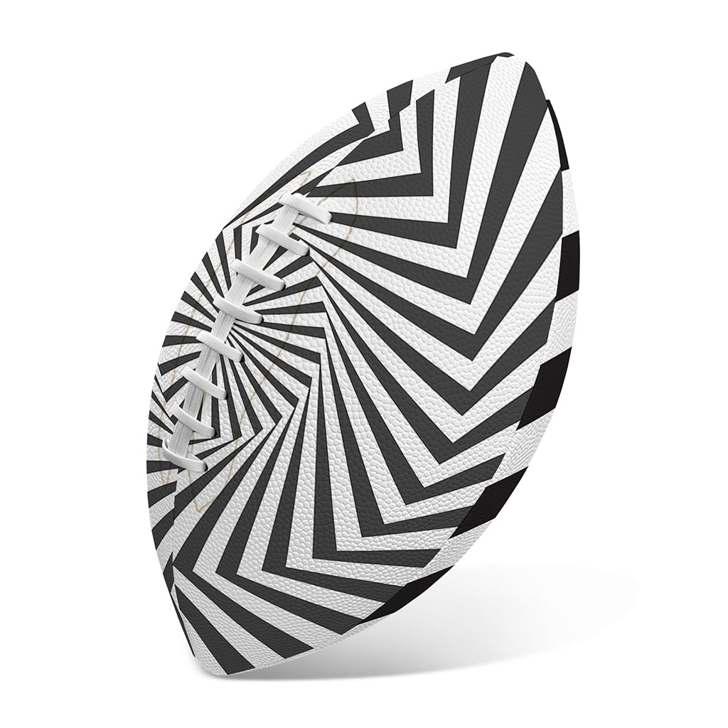 Angular Swirl Motion Illusion Print Rugby Ball