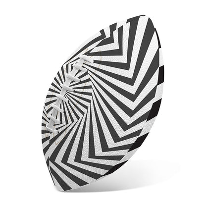 Angular Swirl Motion Illusion Print Rugby Ball