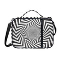 Angular Swirl Motion Illusion Print Shoulder Strap Bible Bag