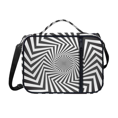 Angular Swirl Motion Illusion Print Shoulder Strap Bible Bag