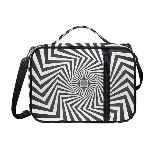 Angular Swirl Motion Illusion Print Shoulder Strap Bible Bag