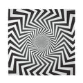Angular Swirl Motion Illusion Print Silk Bandana
