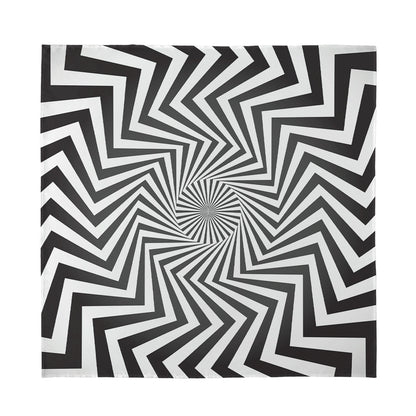 Angular Swirl Motion Illusion Print Silk Bandana