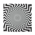 Angular Swirl Motion Illusion Print Silk Bandana