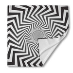 Angular Swirl Motion Illusion Print Silk Bandana