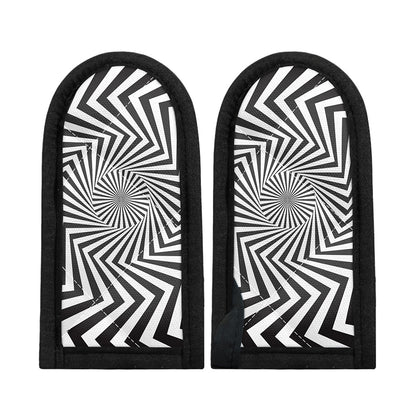 Angular Swirl Motion Illusion Print Skillet Handle Cover