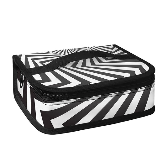 Angular Swirl Motion Illusion Print Small Lunch Bag