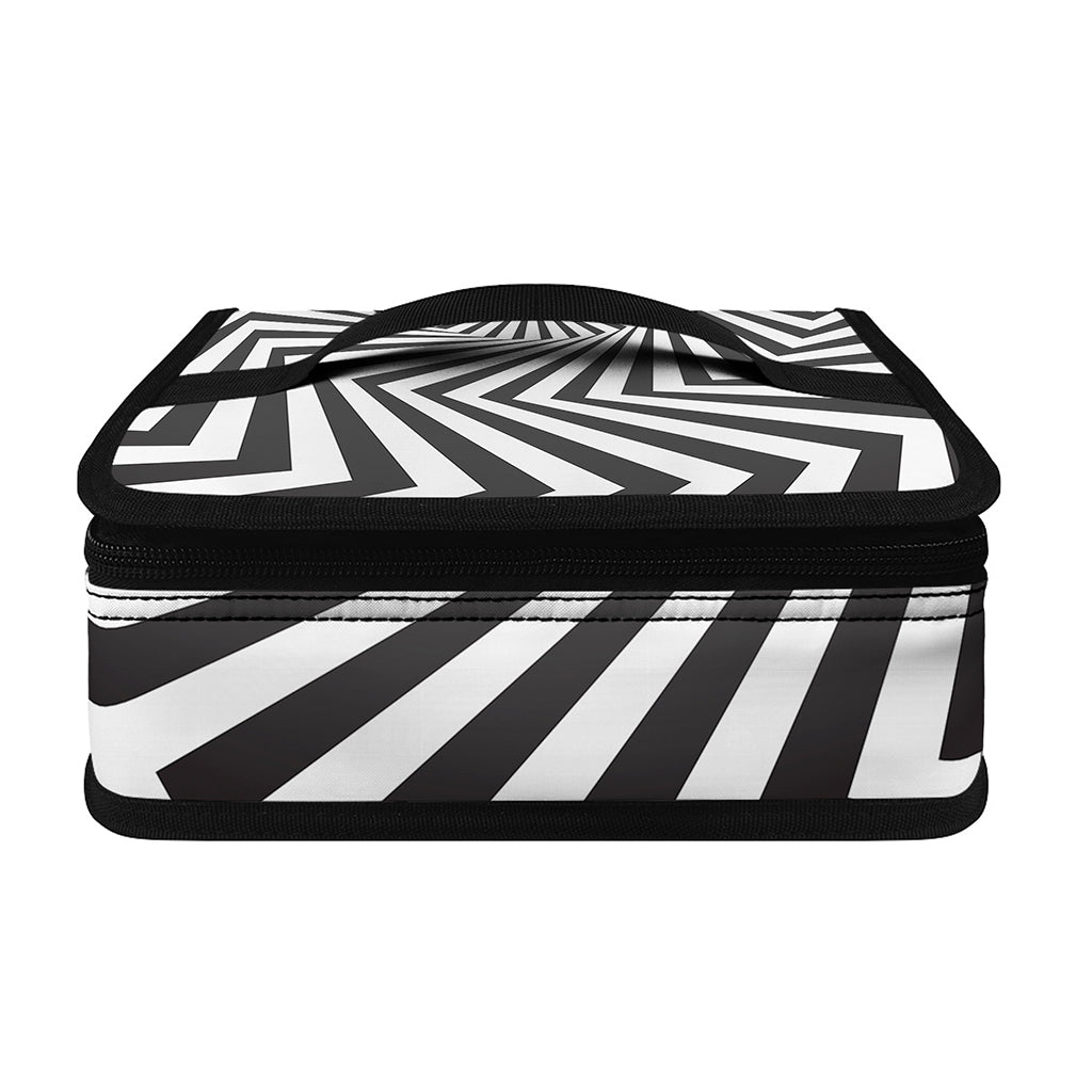 Angular Swirl Motion Illusion Print Small Lunch Bag