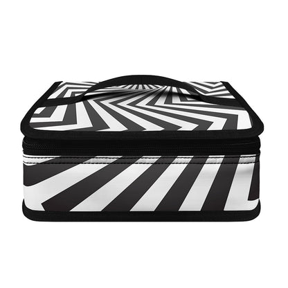 Angular Swirl Motion Illusion Print Small Lunch Bag