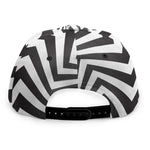 Angular Swirl Motion Illusion Print Snapback Cap