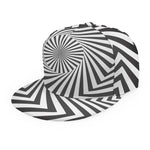Angular Swirl Motion Illusion Print Snapback Cap