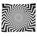 Angular Swirl Motion Illusion Print Tapestry