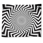 Angular Swirl Motion Illusion Print Tapestry