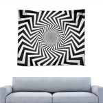 Angular Swirl Motion Illusion Print Tapestry