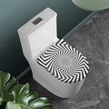 Angular Swirl Motion Illusion Print Toilet Lid Cover