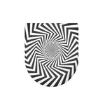 Angular Swirl Motion Illusion Print Toilet Lid Cover