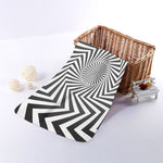 Angular Swirl Motion Illusion Print Towel