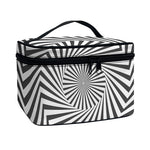 Angular Swirl Motion Illusion Print Travel Makeup Bag