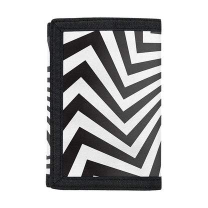 Angular Swirl Motion Illusion Print Trifold Wallet