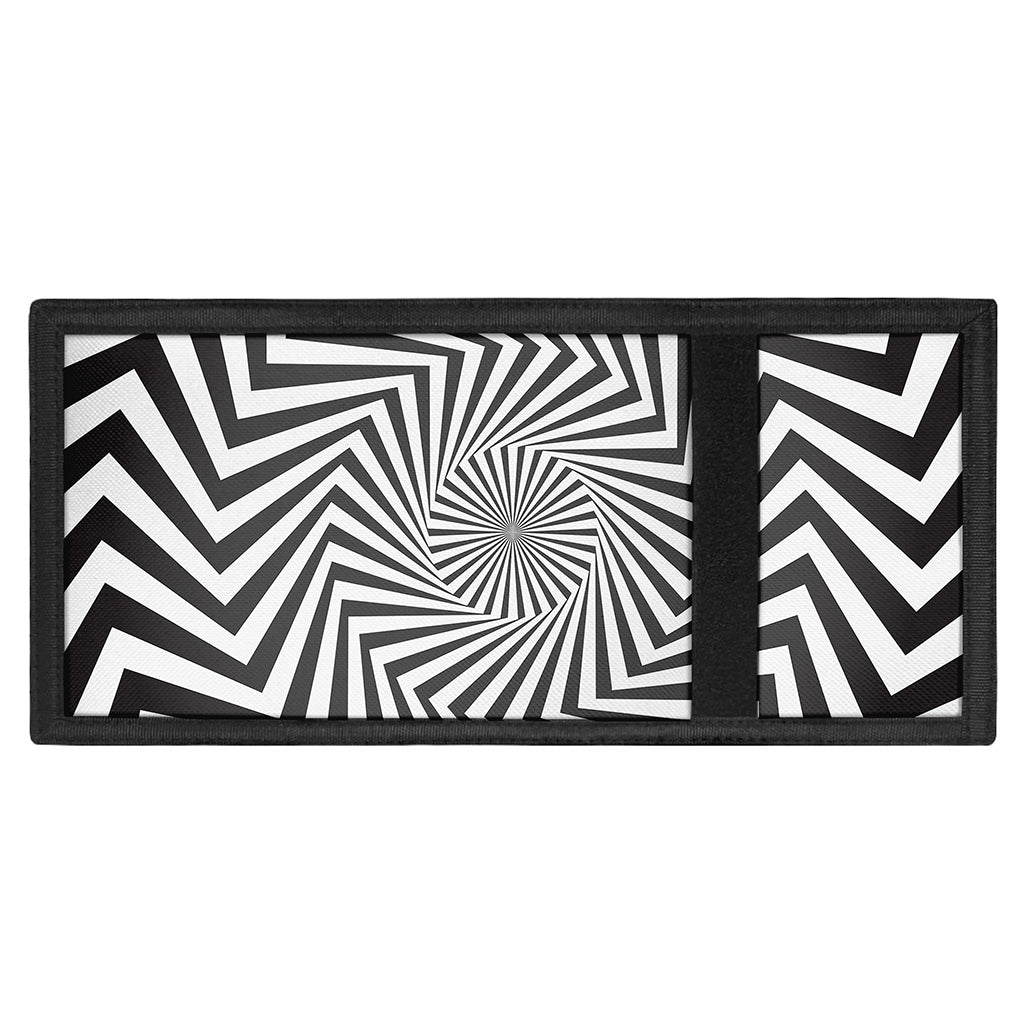 Angular Swirl Motion Illusion Print Trifold Wallet