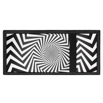 Angular Swirl Motion Illusion Print Trifold Wallet