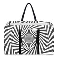 Angular Swirl Motion Illusion Print Utility Tote Bag